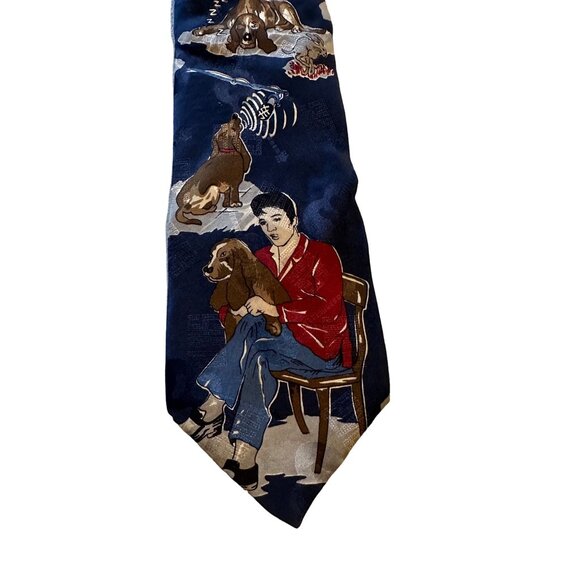Elvis Presley by SuperBa hounddog tie 100% Italian Silk tie - Picture 5 of 5